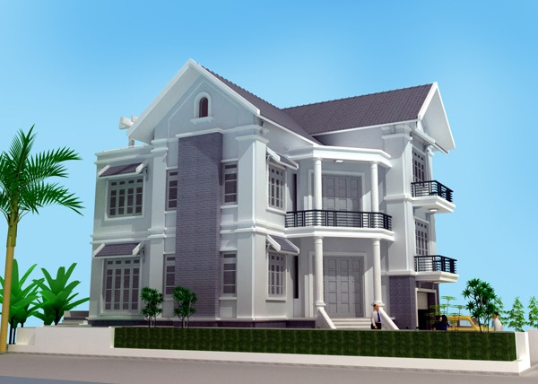 Mẫu Biệt Thự Cổ Điển Đẹp 1 Tầng