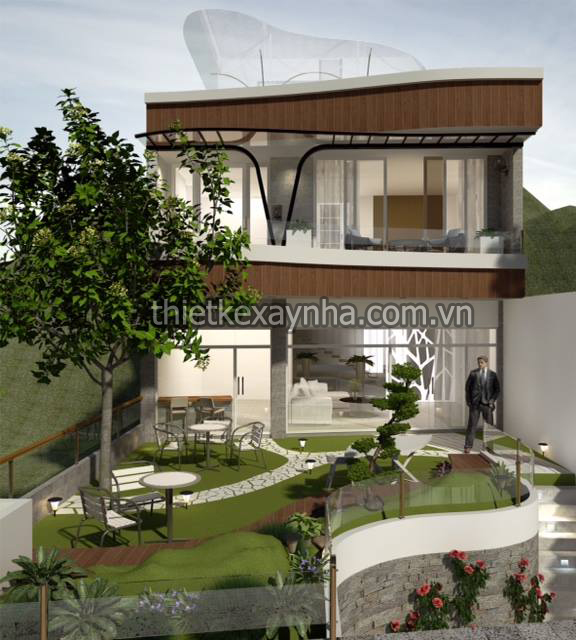 phoi canh biet thu pho 1 tang